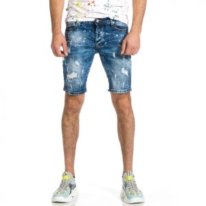 Ανδρικό γαλάζιο τζιν βερμούδα Adrexx