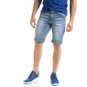 Ανδρικό γαλάζιο τζιν βερμούδα Andrea Falco