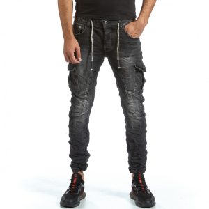 Ανδρικό μαύρο τζιν Cargo Jogger