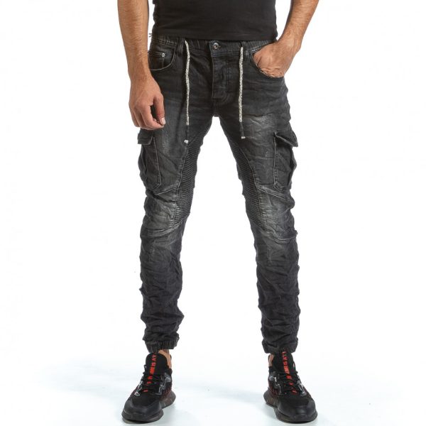 Ανδρικό μαύρο τζιν Cargo Jogger