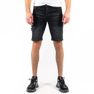 Ανδρικό μαύρο τζιν βερμούδα Adrexx Ανδρικό μαύρο τζιν βερμούδα Adrexx