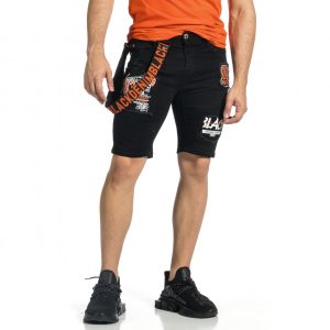 Ανδρικό μαύρο βερμούδα Yes Design Ανδρικό μαύρο βερμούδα Yes Design