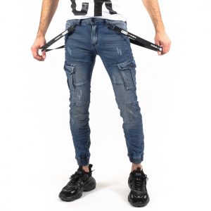 Ανδρικό μπλε τζιν Leeyo