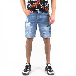 Ανδρικό μπλε τζιν βερμούδα Adrexx Ανδρικό μπλε τζιν βερμούδα Adrexx