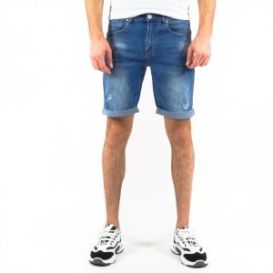 Ανδρικό μπλε τζιν βερμούδα I Fashion
