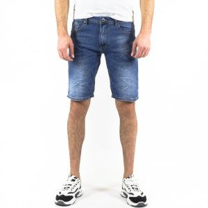 Ανδρικό μπλε τζιν βερμούδα Leox