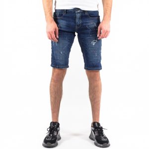 Ανδρικό μπλε τζιν βερμούδα True Rise