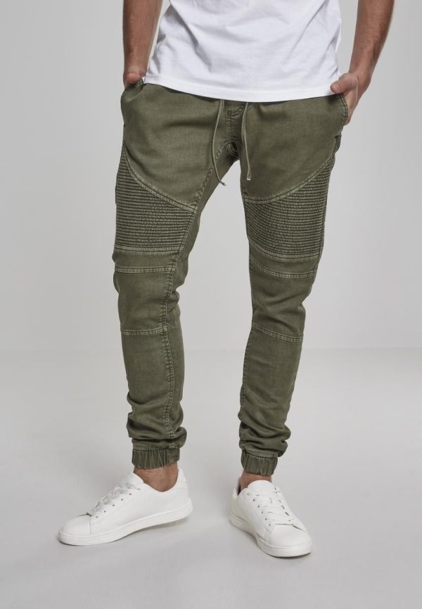Ανδρικό παντελόνι Biker Denim Urban Classics TB Olive
