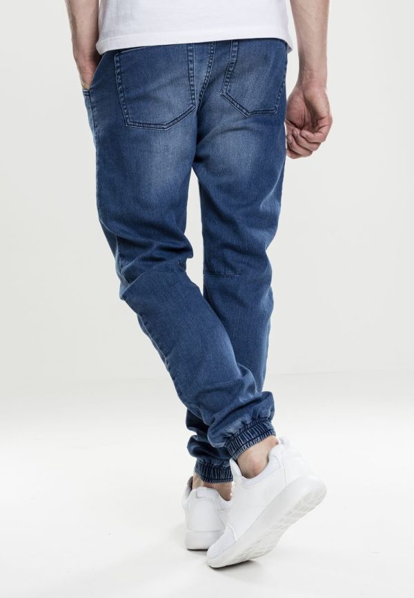 Ανδρικό παντελόνι Denim με λάστιχο Urban Classics TB Blue Washed