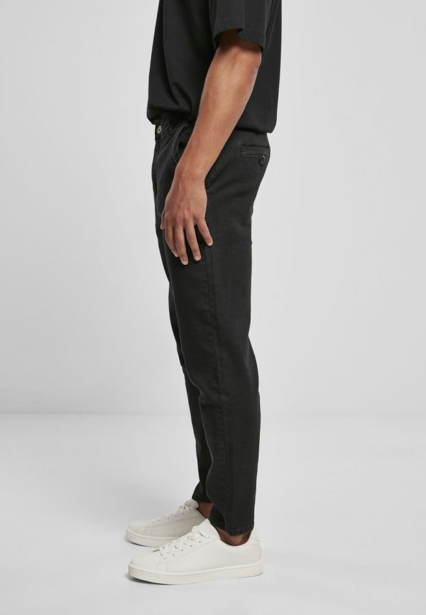 Ανδρικό παντελόνι Knitted Chino Denim Urban Classics TB Black