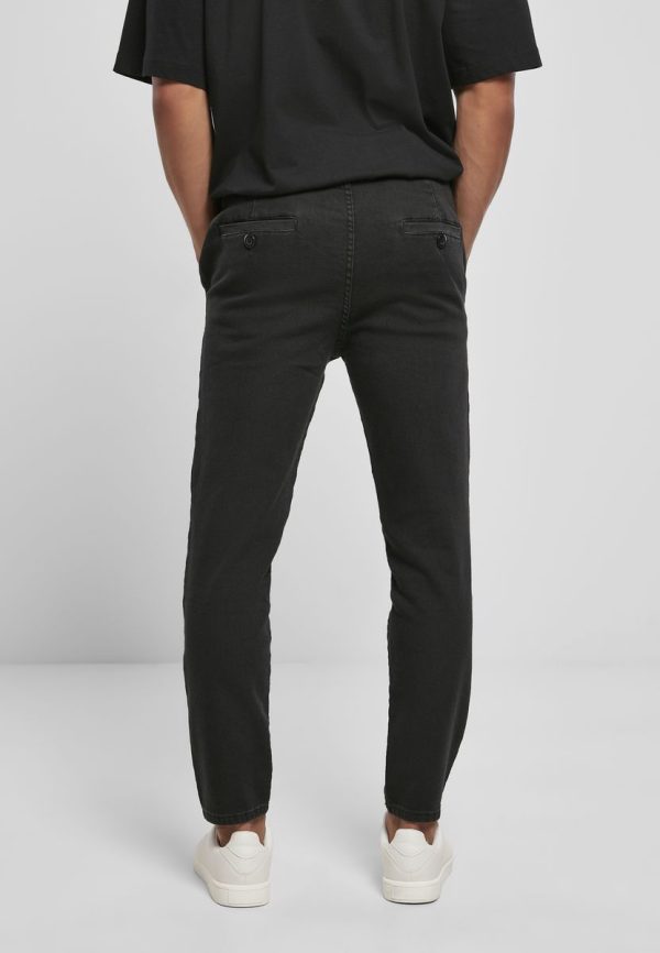 Ανδρικό παντελόνι Knitted Chino Denim Urban Classics TB Black