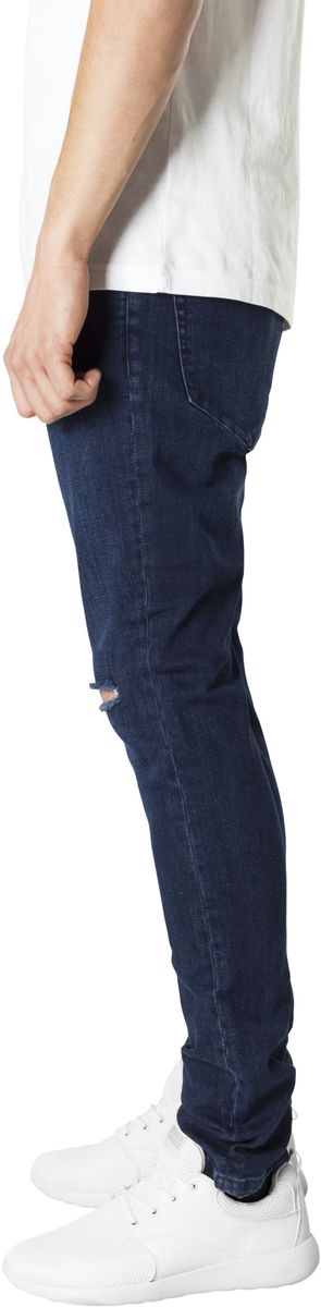 Ανδρικό παντελόνι Slim Fit Knee Cut Denim Urban Classics TB Dark Blue 2