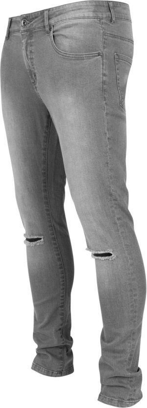 Ανδρικό παντελόνι Slim Fit Knee Cut Denim Urban Classics TB Grey