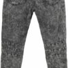 C&S Paneled Denim Pants C&S CS Acid Washed Distressed Black 3