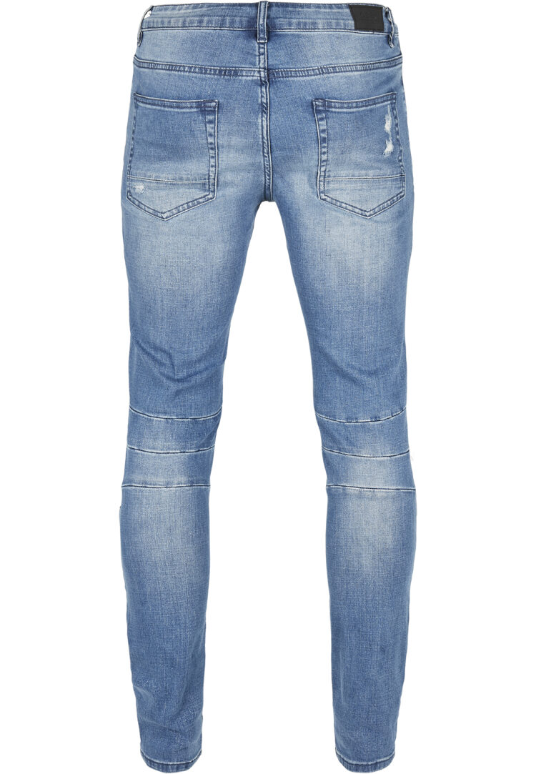 C&S Paneled Denim Pants CS CS Distressed Mid Blue 2