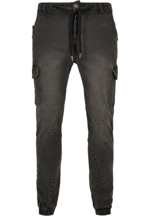 Denim Cargo Jogging Pants UC Men TB Real Black Washed