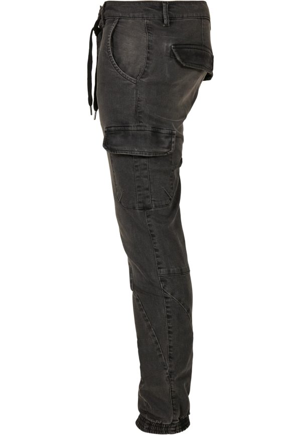 Denim Cargo Jogging Pants UC Men TB Real Black Washed