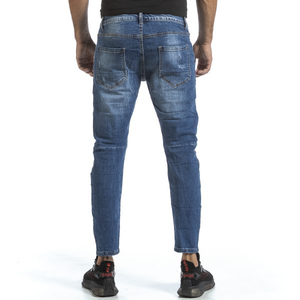 Ανδρικό μπλε τζιν Destroyed Cropped