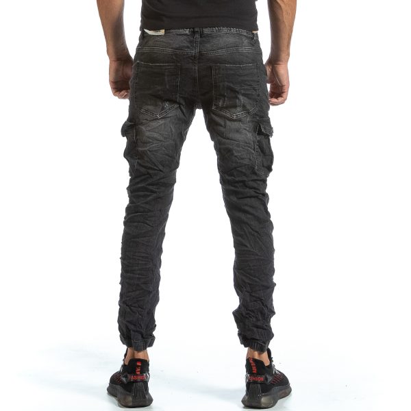 Ανδρικό μαύρο τζιν Cargo Jogger