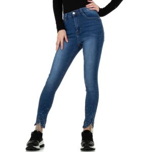 Γυναικείο ψηλόμεσο τζιν Denim Life KL-J-F Blue