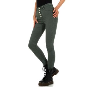 Γυναικείο ψηλόμεσο τζιν KL-J-P Khaki