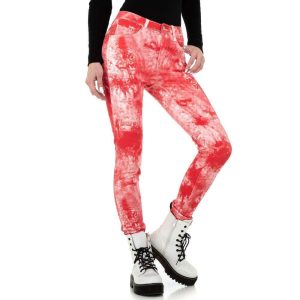 Γυναικείο skinny τζιν Redial Denim Paris KL-J-RD Red