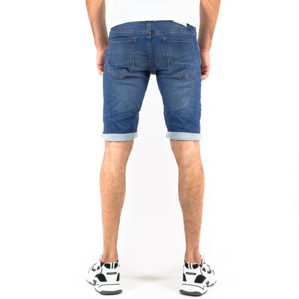 Ανδρικό μπλε τζιν βερμούδα Leox