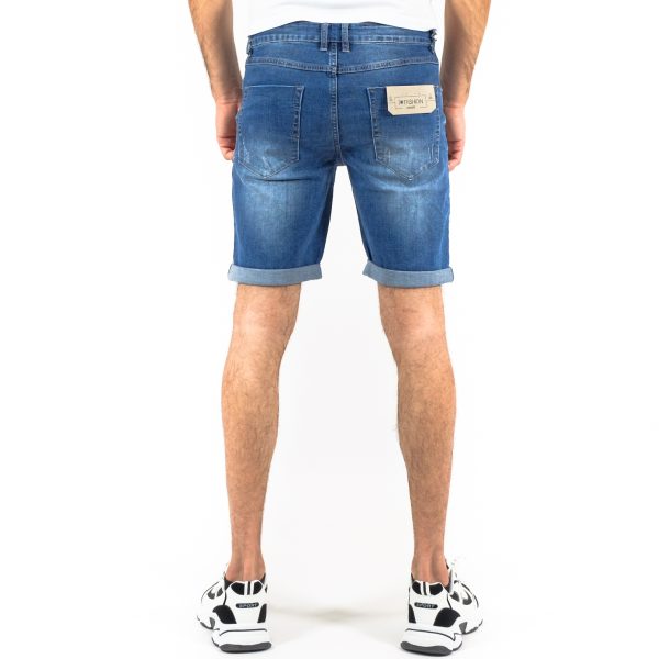 Ανδρικό μπλε τζιν βερμούδα I Fashion