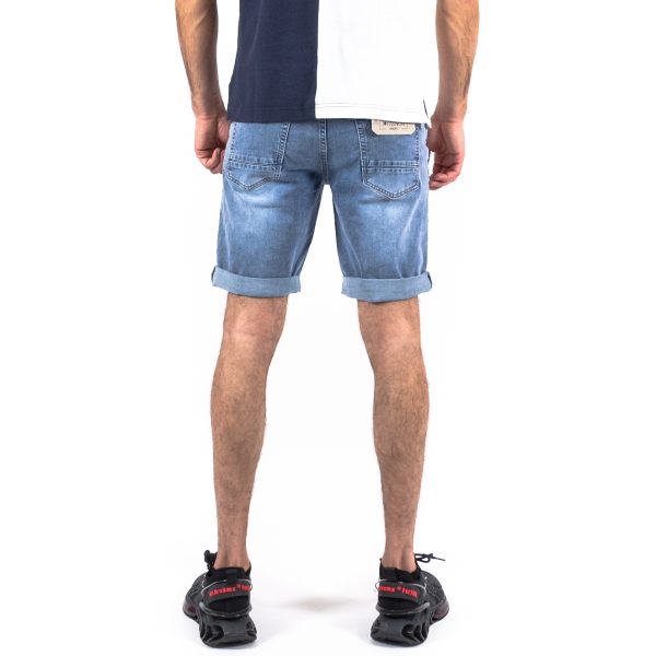 Ανδρικό γαλάζιο τζιν βερμούδα I Fashion