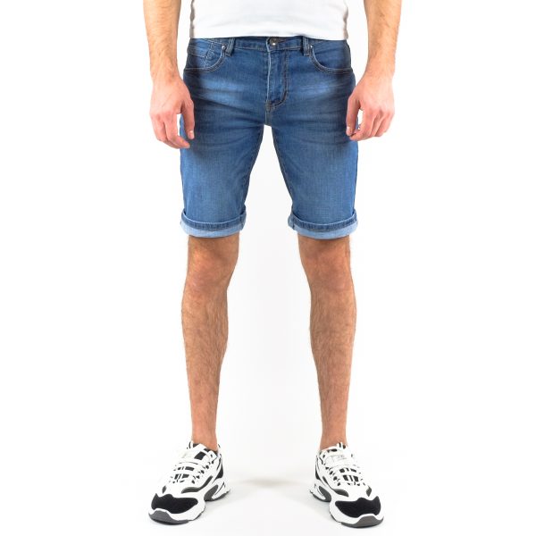 Ανδρικό μπλε τζιν βερμούδα Virtu