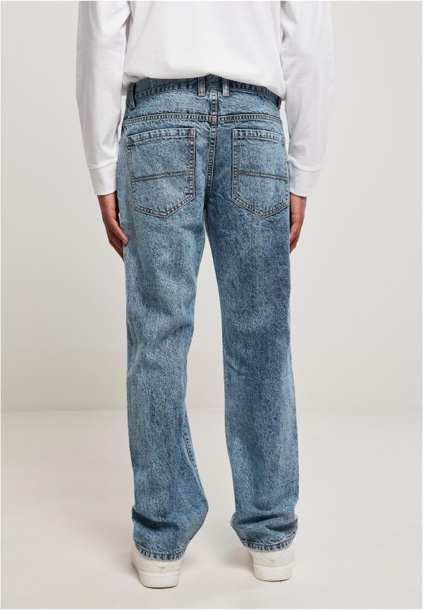 Organic Straight Leg Denim UC Men TB Light Sky Blue/Acid Washed