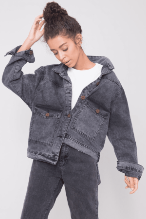 Μαυρο Jean Loose Μπουφαν Μαυρο Jean Loose Μπουφαν