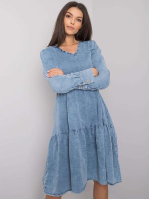 Μπλε Jean Loose Μινι Φορεμα