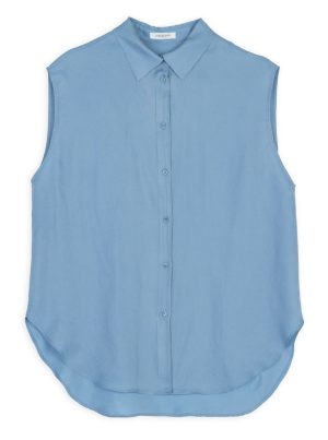 Philosophy Cupro Viscose Αμάνικο Πουκάμισο SH Μπλέ Philosophy Cupro Viscose Αμάνικο Πουκάμισο SH Μπλέ