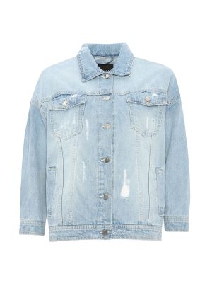 Μπλε Jean Μπουφαν Με Μανικια 3/4 Μπλε Jean Μπουφαν Με Μανικια 3/4