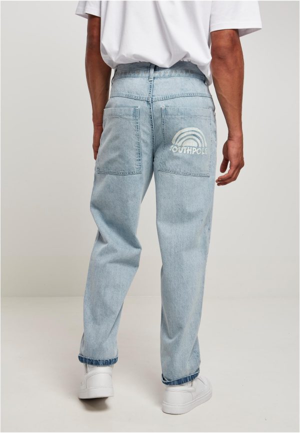Southpole Spray Logo Denim Southpole SP Retro Light Blue Destroyed Washed