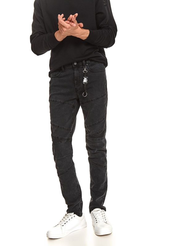 Slim Jean Παντελονι Σκουρο Γκρι