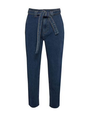 Μπλε Hight Waist Jean Με Ζωνη