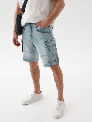 Μπλε Jean Βερμουδα Ανδρικη
