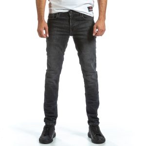 Ανδρικό μαύρο ξεθωριασμένο τζιν Long Slim