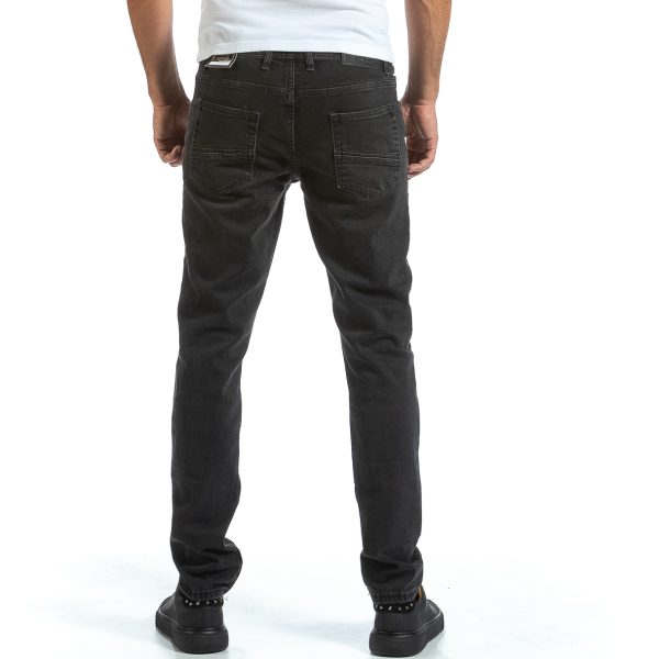 Ανδρικό μαύρο τζιν Basic Long Slim