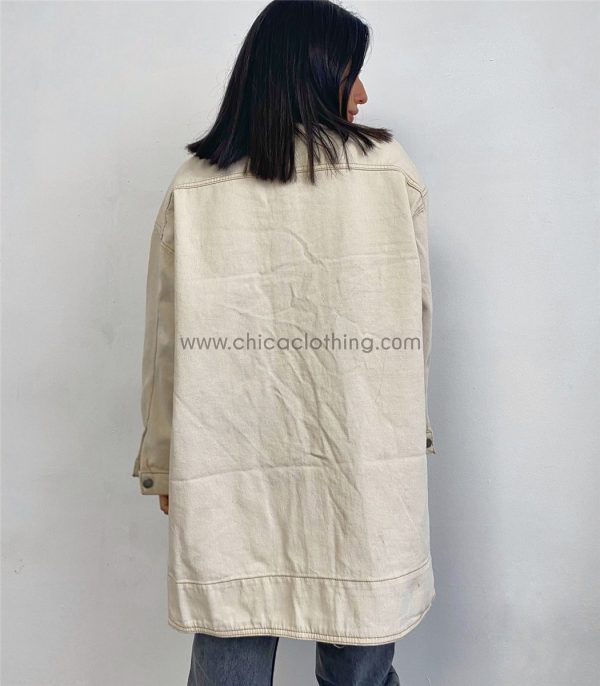 Τζιν τζάκετ τύπου ''SAFARI'' (Μπεζ)