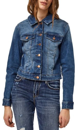 DENIM JACKET VERO MODA VMTINE LS SLIM MEDIUM BLUE DENIM VERO MODA