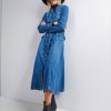 Φορεμα Τζιν Μακρυ Με Τσεπες  Denim