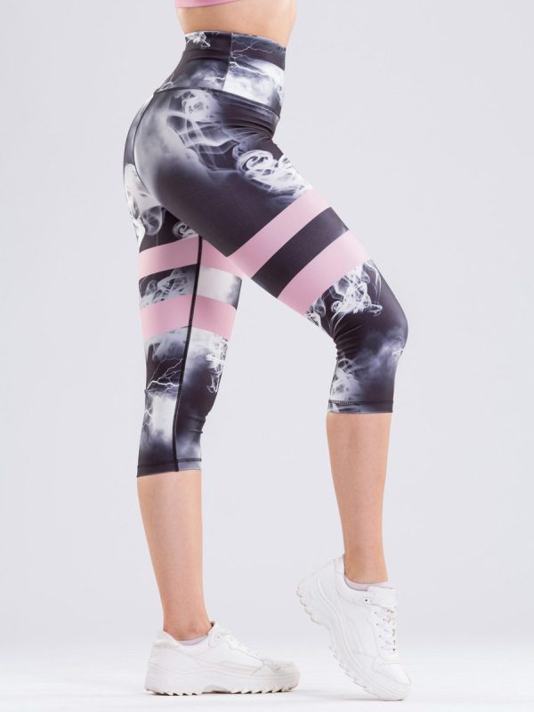 Marion Multicolor Capri pushup κολάν σύσφιξης με σχέδιο .