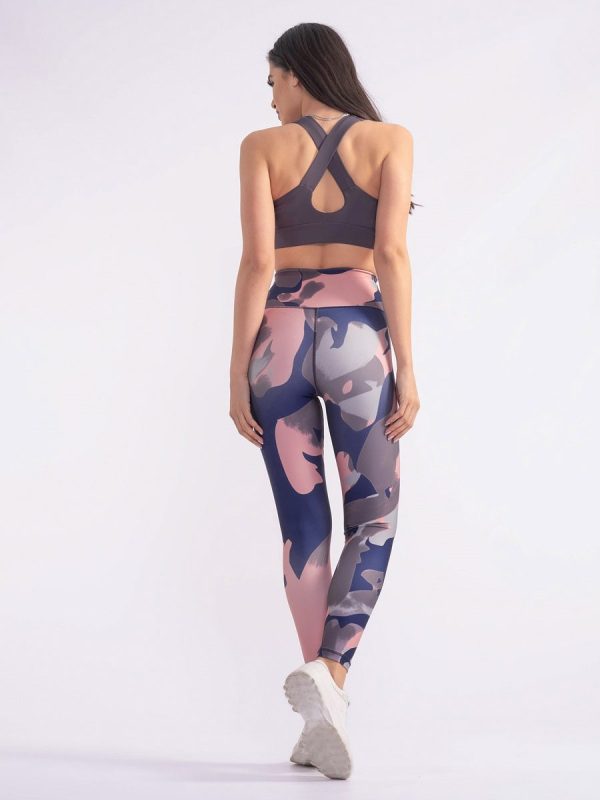 Lilian Multicolor Ψηλόμεσο pushup κολάν σύσφιξης με print.