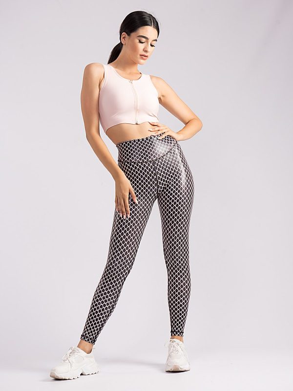 Pisces powder Ψηλόμεσο pushup κολάν σύσφιξης με leather look.