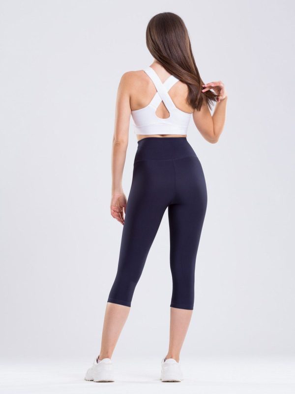 Zeta NAVY Ψηλόμεσο capri pushup κολάν σύσφιξης σε διαχρονική μονοχρωμία.