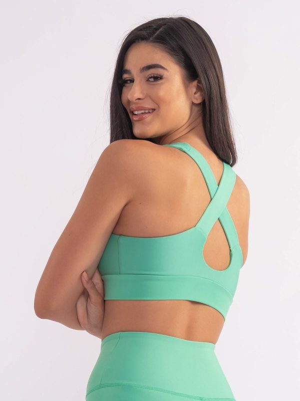 Avalon Fluo green Αθλητικό μπουστάκι σε fluo ροζ και fluo μπλε χρώμα.