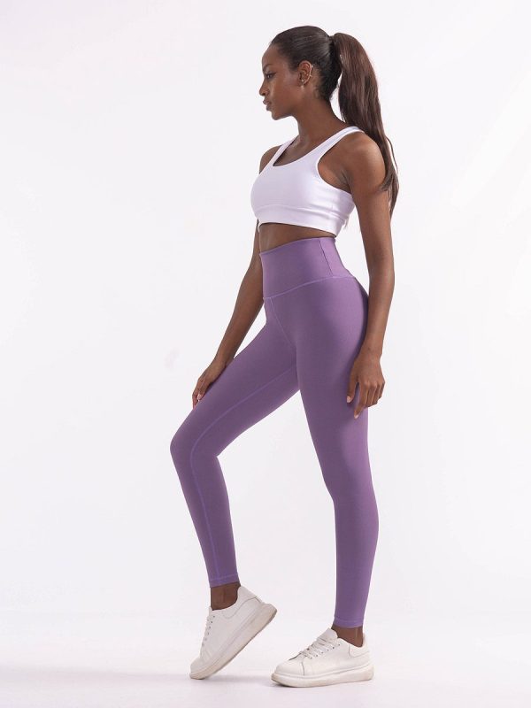 Querto water purple Ψηλόμεσο pushup κολάν σύσφιξης σε διαχρονική μονοχρωμία.